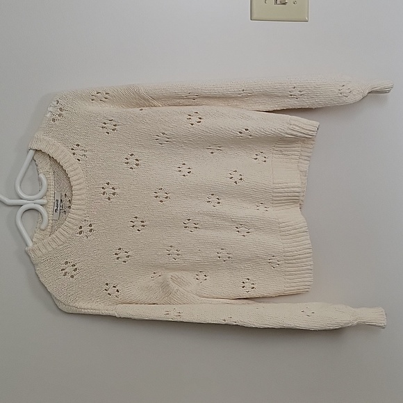 Madewell Cream Colored 100% Cotton Sweater Sz XS oversized NWOT - Picture 1 of 8